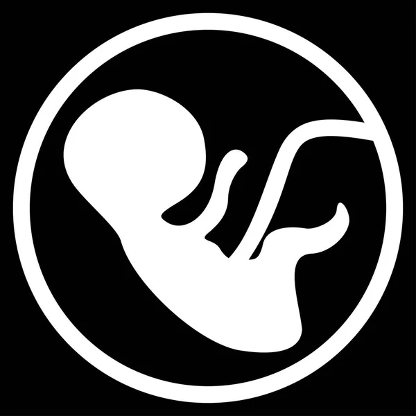 Icono de vector plano embrión humano — Vector de stock