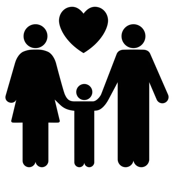 Family Love Flat Vector Icon — Stock Vector