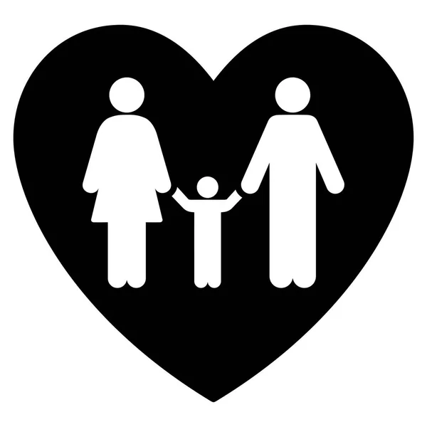 Icône vectorielle plate d'amour de famille — Image vectorielle