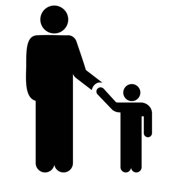 Padre niño plano Vector icono — Archivo Imágenes Vectoriales