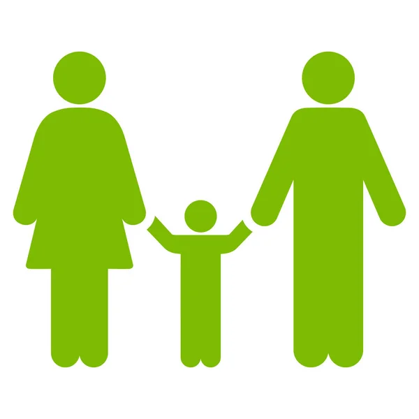 Família criança plana vetor ícone —  Vetores de Stock