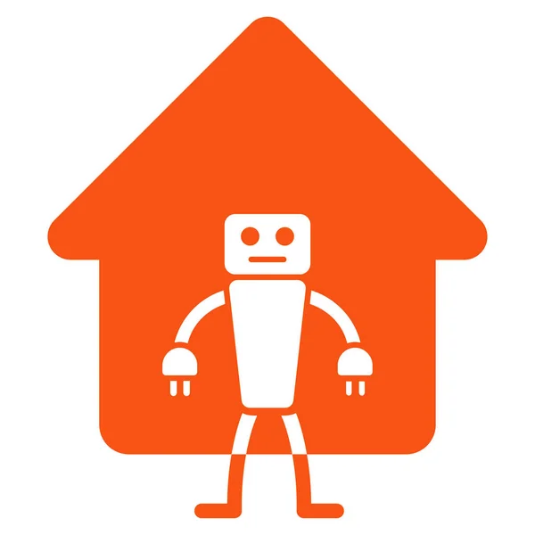 Icona vettoriale piatta robot domestico — Vettoriale Stock
