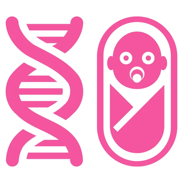 Bebé genética plano Vector icono — Archivo Imágenes Vectoriales