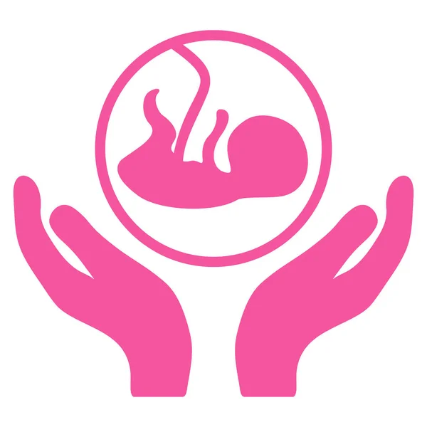 Эмбриональная икона "Уход за руками эмбриона" — стоковый вектор