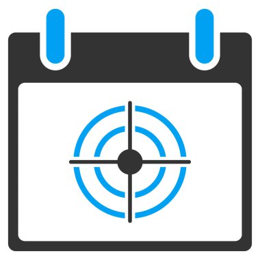 Bullseye takvim gün vektör araç çubuğu simgesi