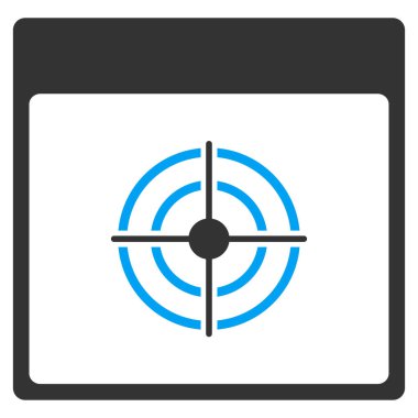 Bullseye takvim sayfası vektör araç çubuğu simgesi