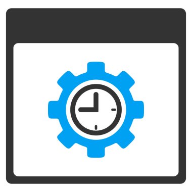 Saat yapılandırma dişli takvim sayfası vektör araç çubuğu simgesi