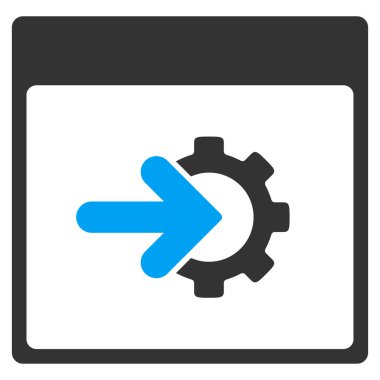 COG Tümleştirme takvim sayfası vektör araç çubuğu simgesi