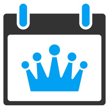 Taç takvim gün vektör araç çubuğu simgesi