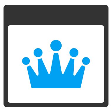 Taç takvim sayfası vektör araç çubuğu simgesi