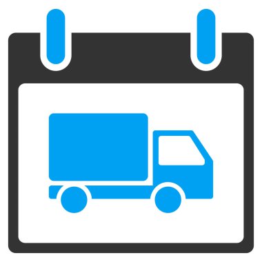 Teslimat araba takvim gün vektör araç çubuğu simgesi