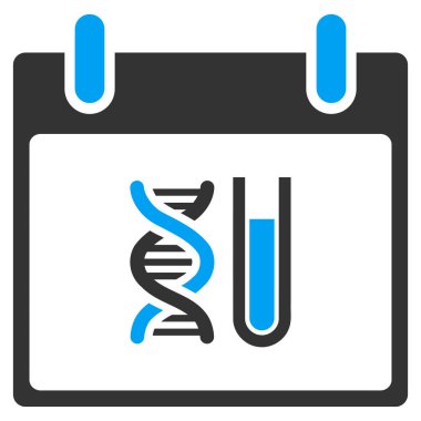 DNA analizi takvim gün vektör araç çubuğu simgesi
