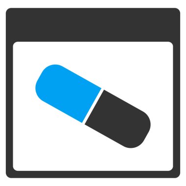 Takvim sayfası vektör araç çubuğu simgesi ilaç kapsül