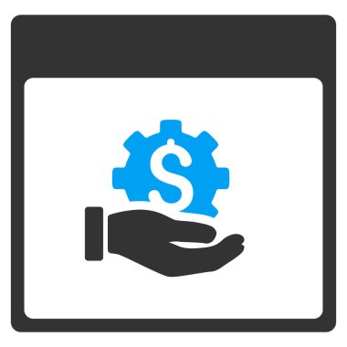 Finansal kalkınma el takvim sayfası vektör araç çubuğu simgesi