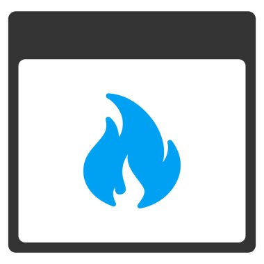 Yangın takvim sayfası vektör araç çubuğu simgesi