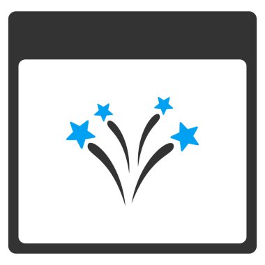 Havai fişek sayfa vektör araç çubuğu simgesi takvimi