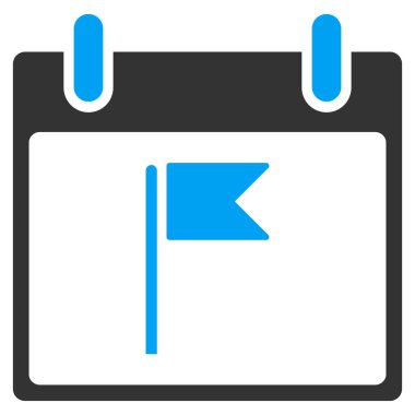 Bayrak takvim gün vektör araç çubuğu simgesi