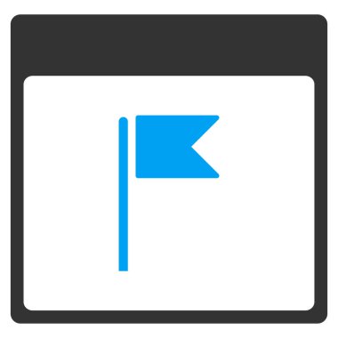 Bayrak sayfa vektör araç çubuğu simgesi takvimi