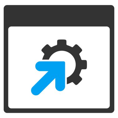 Entegrasyon takvim sayfası vektör araç çubuğu simgesi dişli