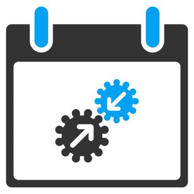 Gears entegrasyonu takvim gün vektör araç çubuğu simgesi