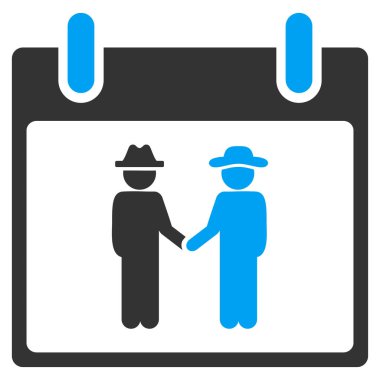 Gemtlemen el sıkışma takvim gün vektör araç çubuğu simgesi