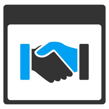 El sıkışma takvim sayfası vektör araç çubuğu simgesi