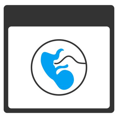 İnsan embriyo takvim sayfası vektör araç çubuğu simgesi