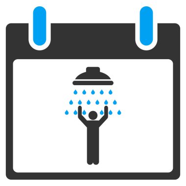 Adam duş takvim gün vektör araç çubuğu simgesi