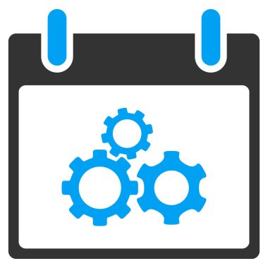 Mekanik vites takvim gün vektör araç çubuğu simgesi