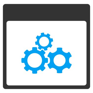 Mekanik vites sayfa vektör araç çubuğu simgesi takvimi