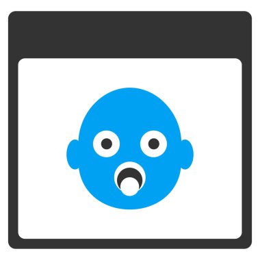 Yeni doğan baş sayfa vektör araç çubuğu simgesi takvimi