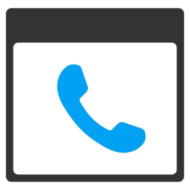 Telefon takvim sayfası vektör araç çubuğu simgesi