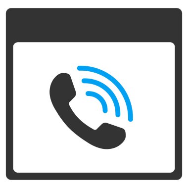 Telefon görüşmesi takvim sayfası vektör araç çubuğu simgesi
