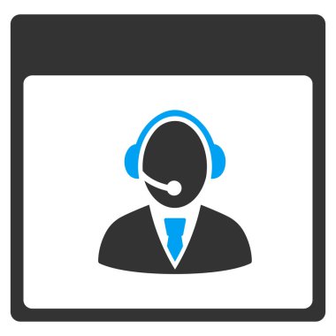 Resepsiyon operatör takvim sayfası vektör araç çubuğu simgesi