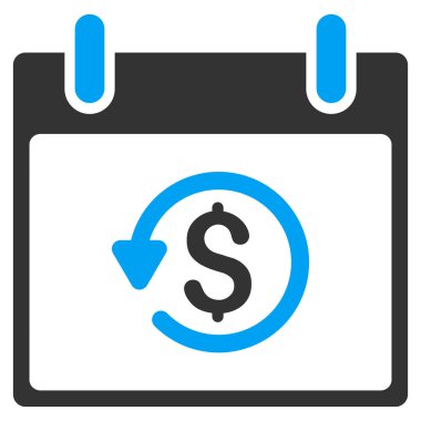 Takvim gün vektör araç çubuğu simgesini geri ödeme