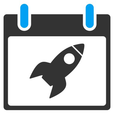 Roket takvim gün vektör araç çubuğu simgesi