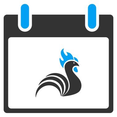 Horoz takvim gün vektör araç çubuğu simgesi