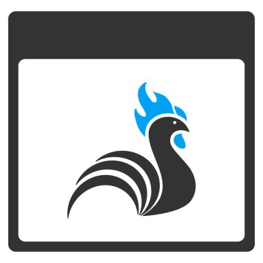 Horoz takvim sayfası vektör araç çubuğu simgesi