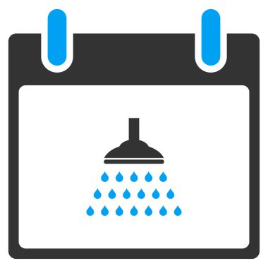 Duş takvim gün vektör araç çubuğu simgesi
