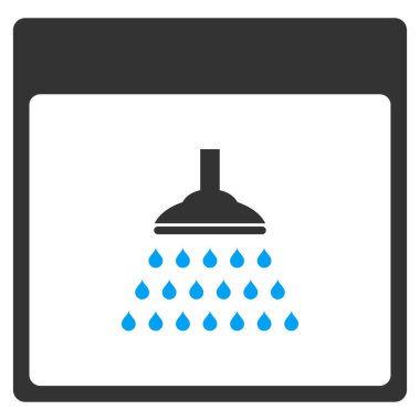 Duş takvim sayfası vektör araç çubuğu simgesi