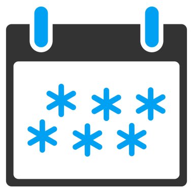 Kar takvim gün vektör araç çubuğu simgesi