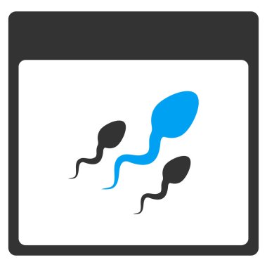 Spermatozoids sayfa vektör araç çubuğu simgesi takvimi