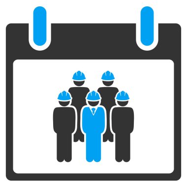 Personel takvim gün vektör araç çubuğu simgesi