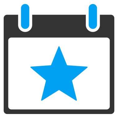 Yıldız takvim gün vektör araç çubuğu simgesi