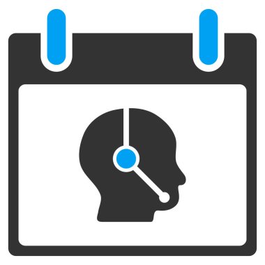 Telefonla satış operatör takvim gün vektör araç çubuğu simgesi