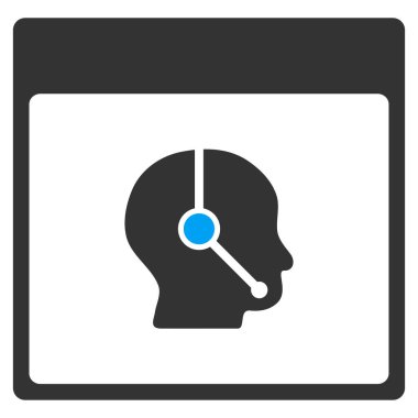 Telefonla satış operatör takvim sayfası vektör araç çubuğu simgesi