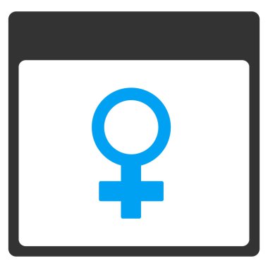 Venüs kadın sembol takvim sayfası vektör araç çubuğu simgesi