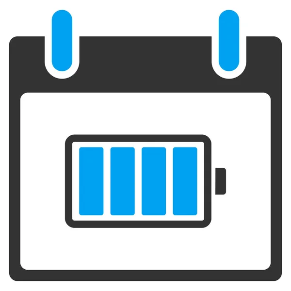 Calendrier de batterie jour vectoriel barre d'outils Icône — Image vectorielle