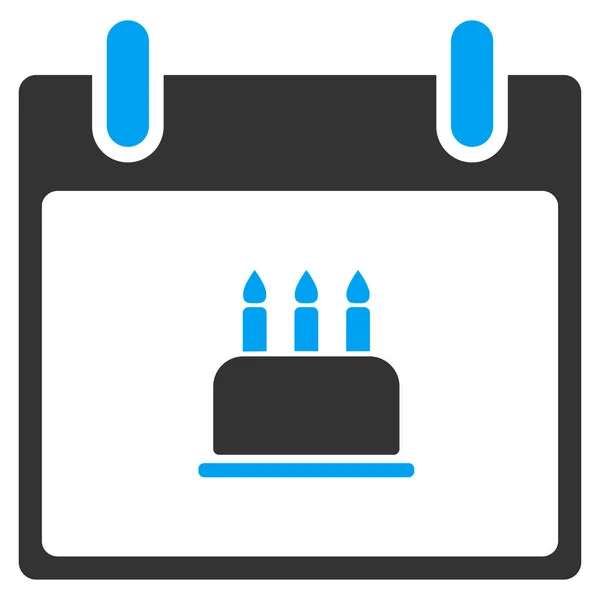День рождения Торт календарь день вектор икона панели инструментов — стоковый вектор
