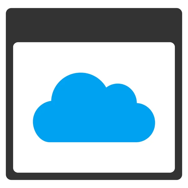 Cloud Calendar Página Vector Toolbar Ícone — Vetor de Stock